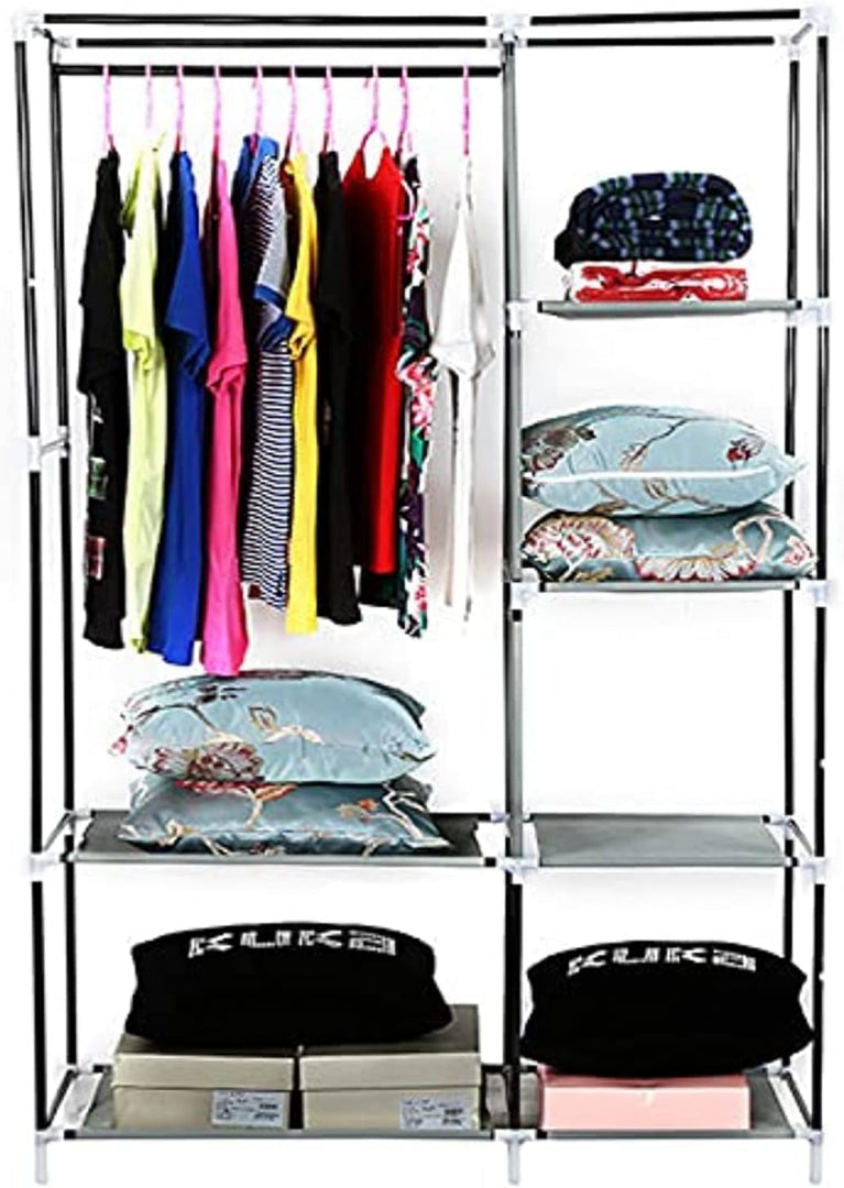 Luxury Fabric Wardrobe – Portable Multifunctional Cloth Cabinet with Dust Cover | 105×45×175 cm