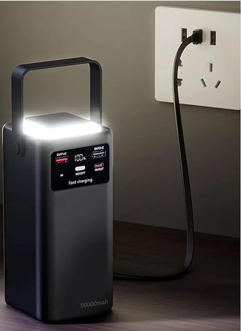 Orvana™ Solar Power Bank 50000mAh – Fast Charge + LED Light