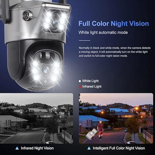 Premium V380 Pro Solar Camera – IP66, Dual Screen, 6MP
