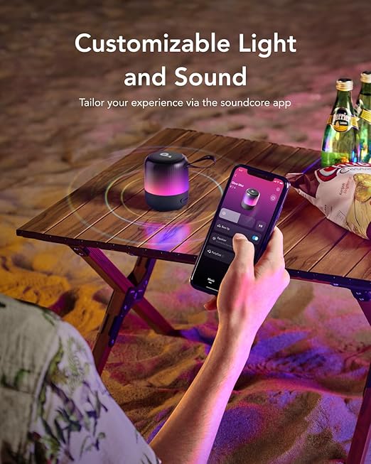 Glow Mini Portable Bluetooth Speaker – 360° Sound, Light Show