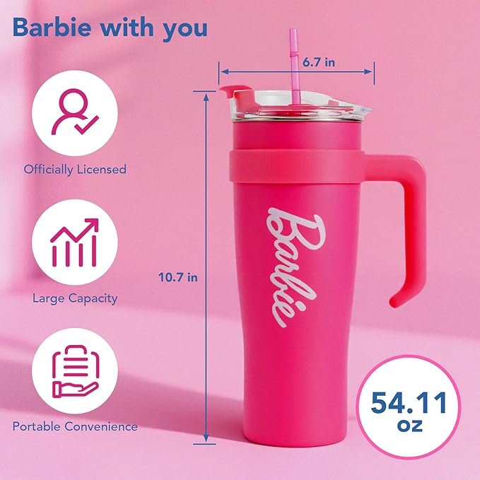 Stanley × Barbie Collection – 1600 mL Steel Cup with Straw (Original)