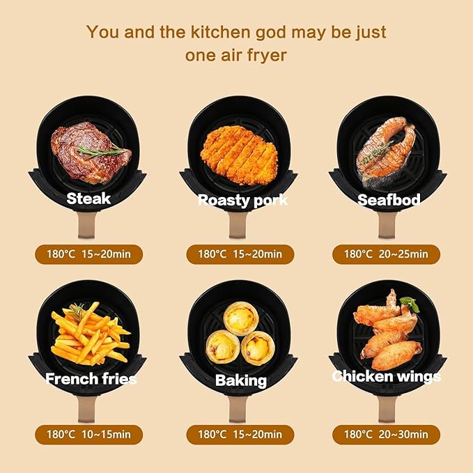 Premium Digital Air Fryer โ 6L, 8-in-1, Touch Display