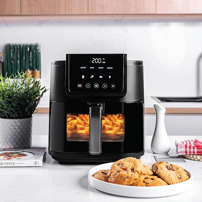 Nutricook Slim Air Fryer โ 5 Presets + Clear Window
