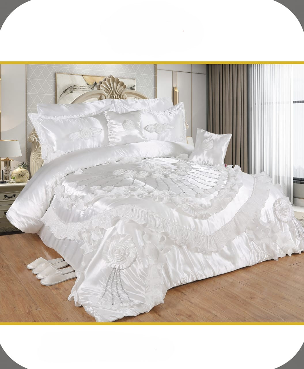Royal Wedding Comforter Box – 16 PCS – White