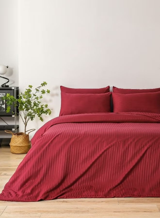 Premium King Size 6-Piece Bedding Set - Red Cherry