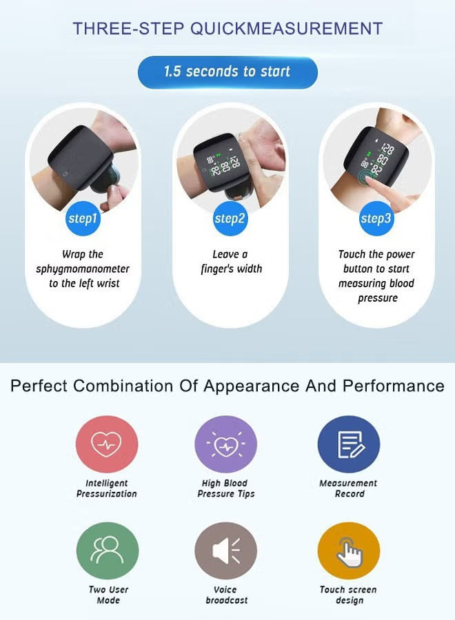 Blood Pressure Monitor Dual Users x99 Readings – Voice-Enabled LCD Display | Automatic