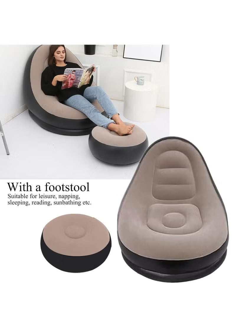 2Pcs Portable Inflatable Sofa Chair Air Pump Outdoor - Indoor