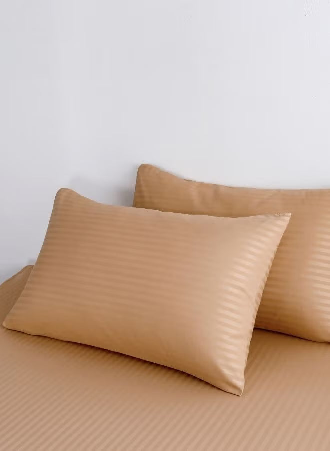 Premium King Size 6-Piece Bedding Set - Golden Brown