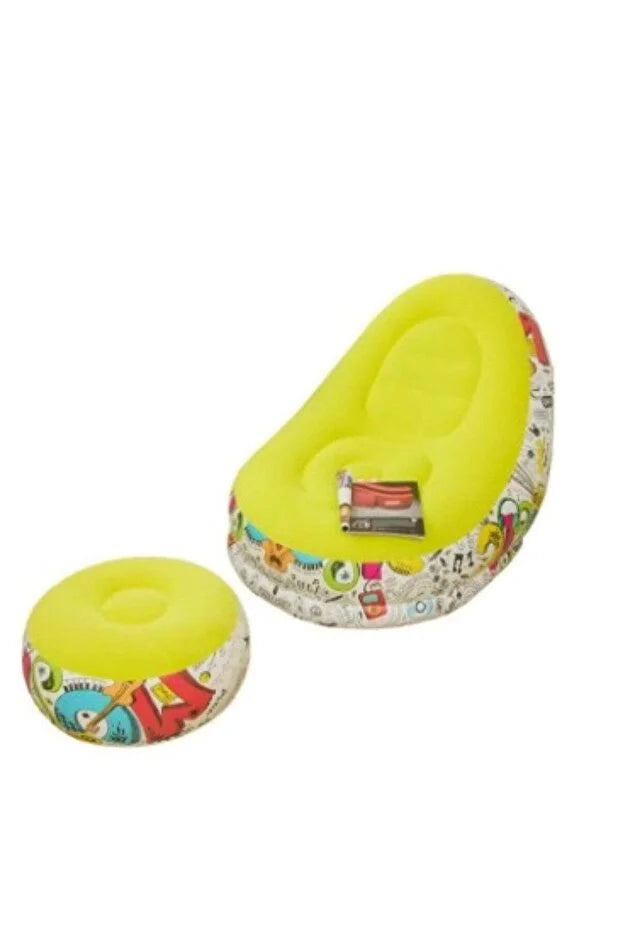 2Pcs Portable Inflatable Sofa Chair Air Pump Outdoor - Indoor