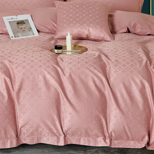 Italian Fashion 6-Piece Luxury Bedding Set – Pink