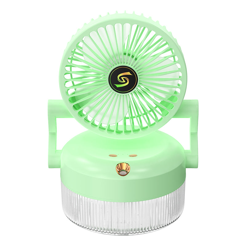 800ML Rechargeable Humidification Fan – Foldable Spray Fan with Blue Light