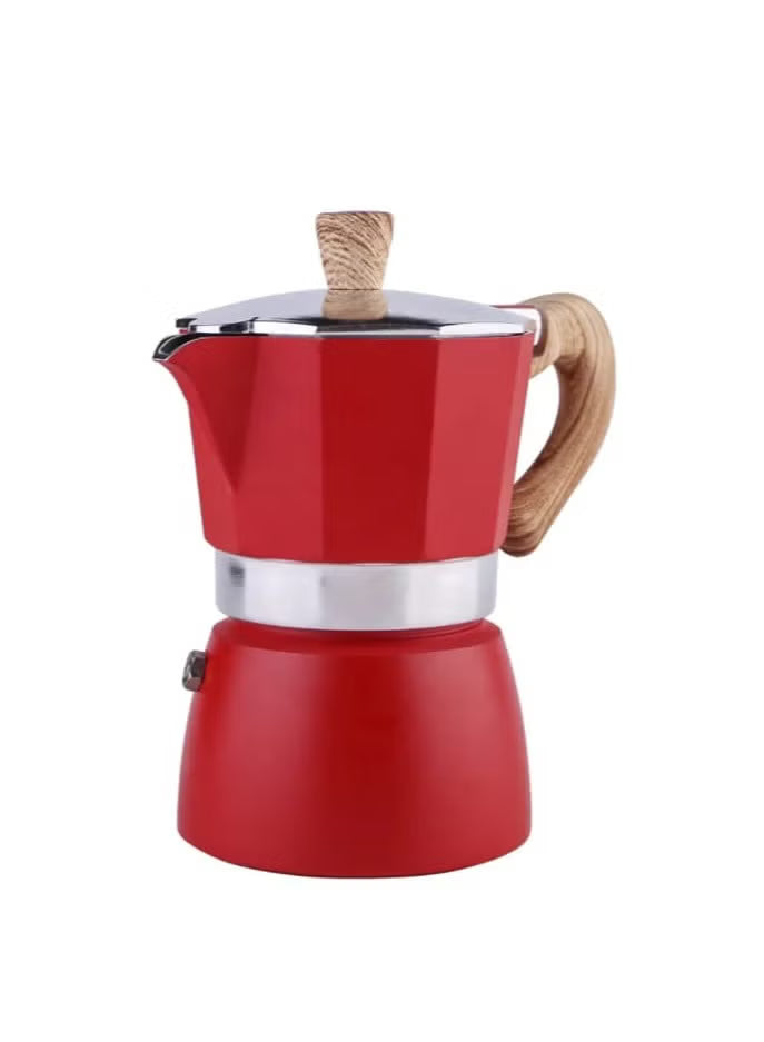 Classic Stovetop Espresso Maker Espresso Cup Moka Pot Red