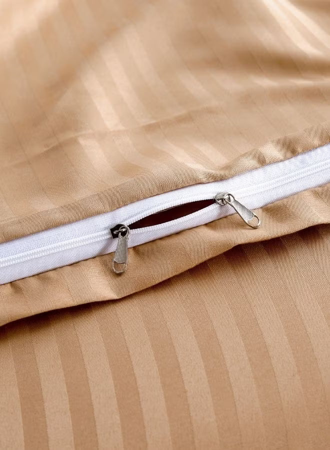 Premium King Size 6-Piece Bedding Set - Golden Brown