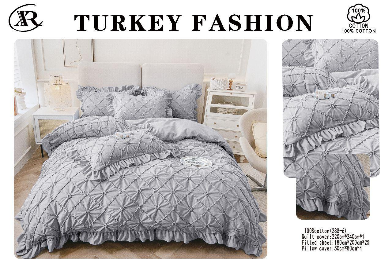 Luxury   6-Piece Bedding Set | 100% Premium Cotton – Light Grey