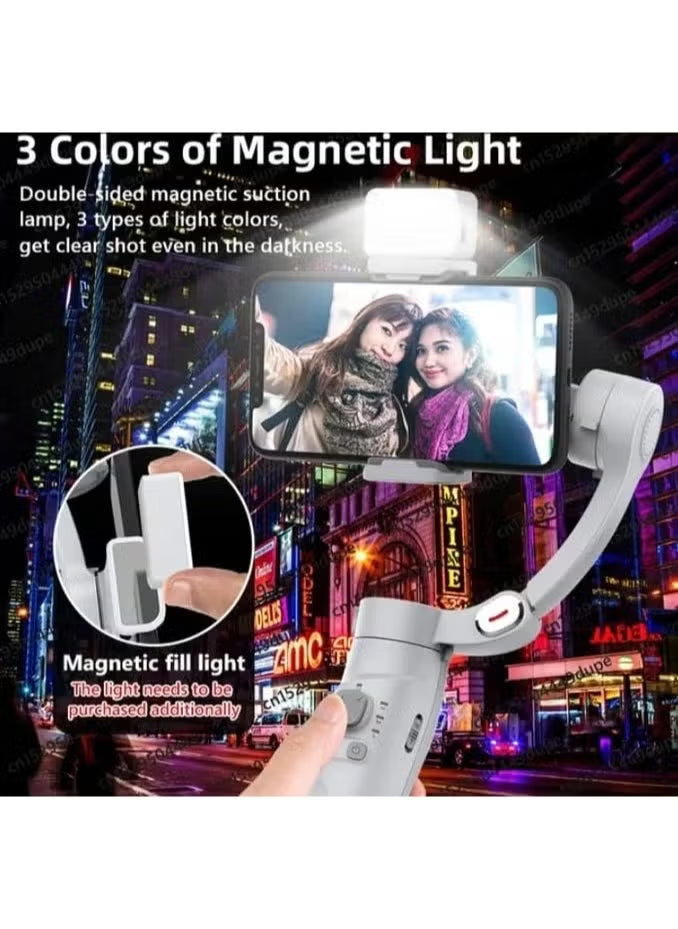 M1 Merak One 3-Axis Smartphone Gimbal Stabilizer – Face Tracking, Foldable Design & Multi-Mode Control for iPhone & Android