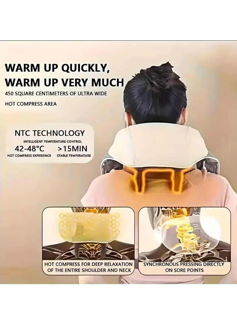 Neck & Shoulder Massager – Deep Kneading Wrap for Tension Relief & Circulation Boost