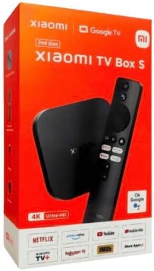 Xiaomi Mi Box S 3rd Gen) – 4K Ultra HD Streaming Media Player, Google TV & Assistant, Dual-Band WiFi, Remote Included – Black