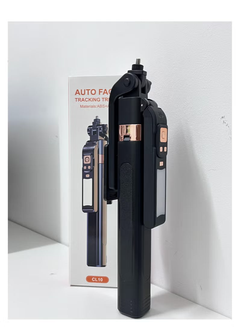 AI Smart  | LED Light | Tracking Selfie Stick & Tripod  – 360° Auto Face Follow & Gesture Control