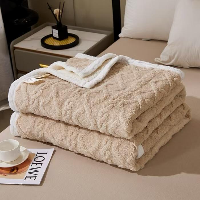 Double-Layer Ultra-Soft Blanket – Beige
