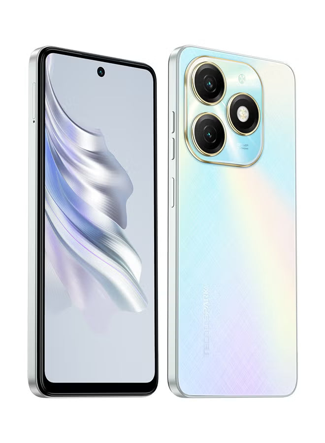 Spark 20 Dual SIM 4G – 8GB RAM + 256GB ROM, 6.56″ HD+ Display, 50MP Rear / 32MP Front Camera, 5000 mAh Battery, Cyber White (Middle East Version)