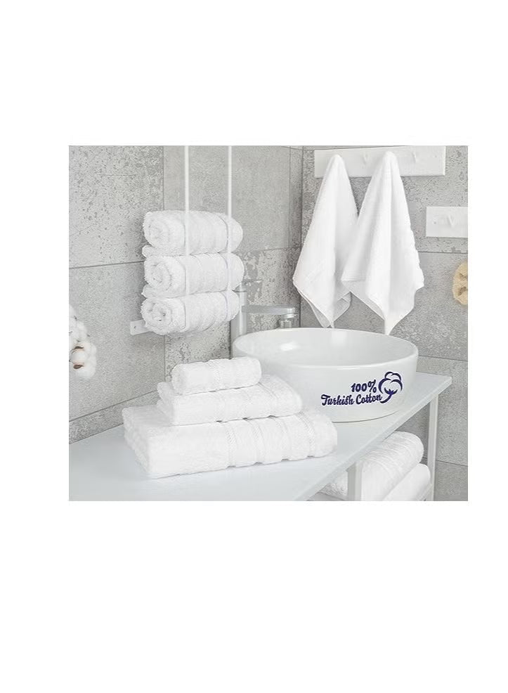 3-Piece Premium Towel Set – White Luxury Cotton 100%