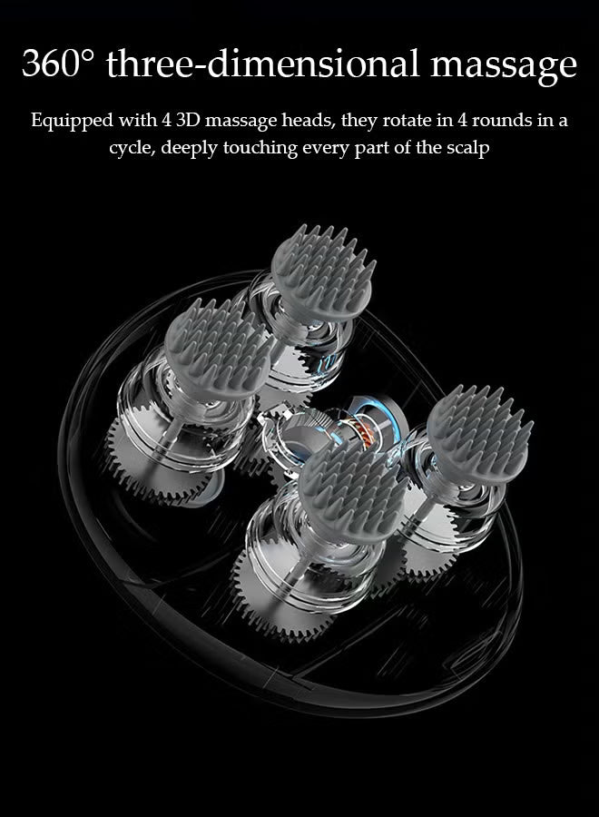 Electric Scalp Massager With 96 Kneading Nodes - Rechargeable