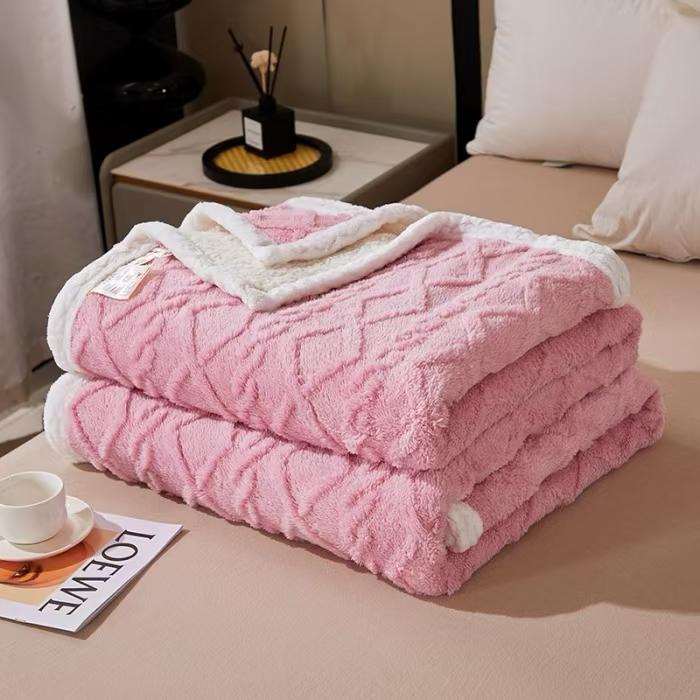 Double-Layer Ultra-Soft Blanket – Pink