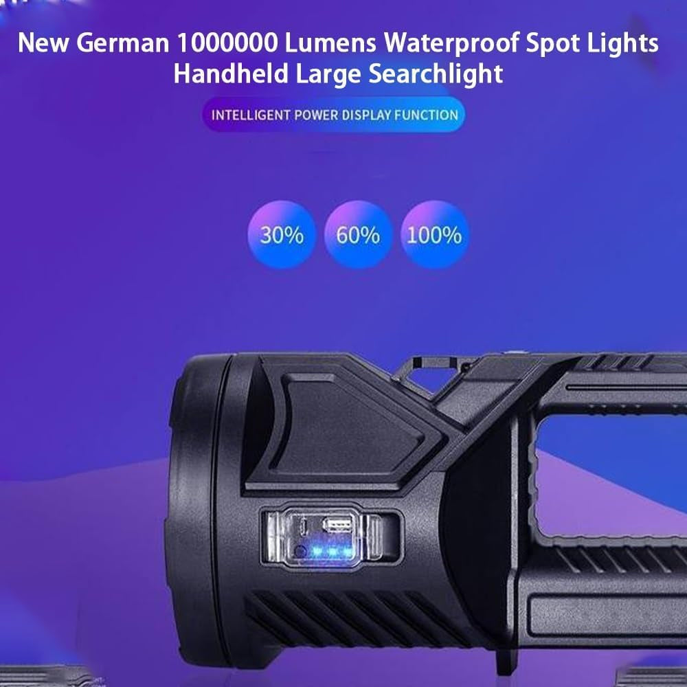 Camping Searchlight LED - Super Bright LED Flashlight Handheld Flashlight Searchlight High Lumens