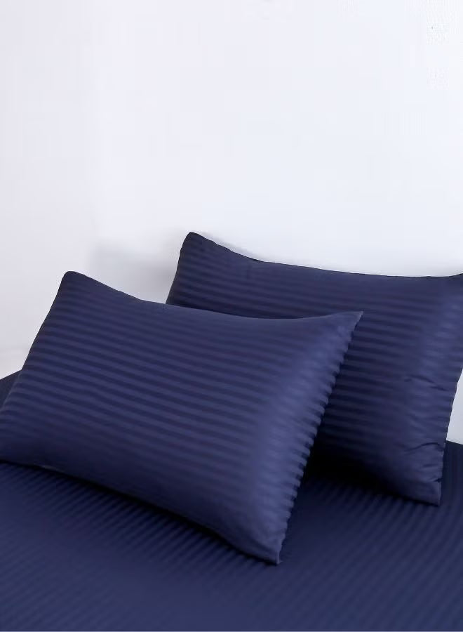 Premium King Size 6-Piece Bedding Set - Dark Blue