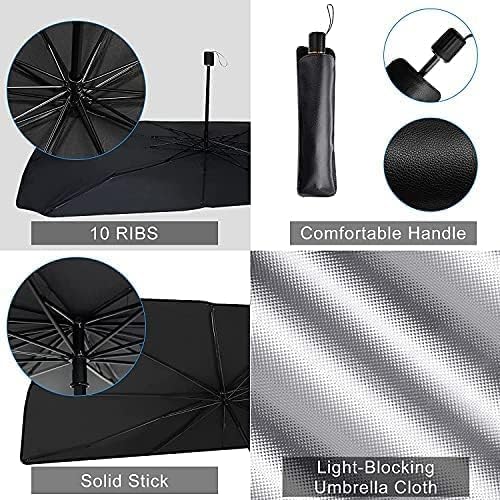 Set of 2 Windshield Umbrella Sunshades – UV Protection for Cars & SUVs
