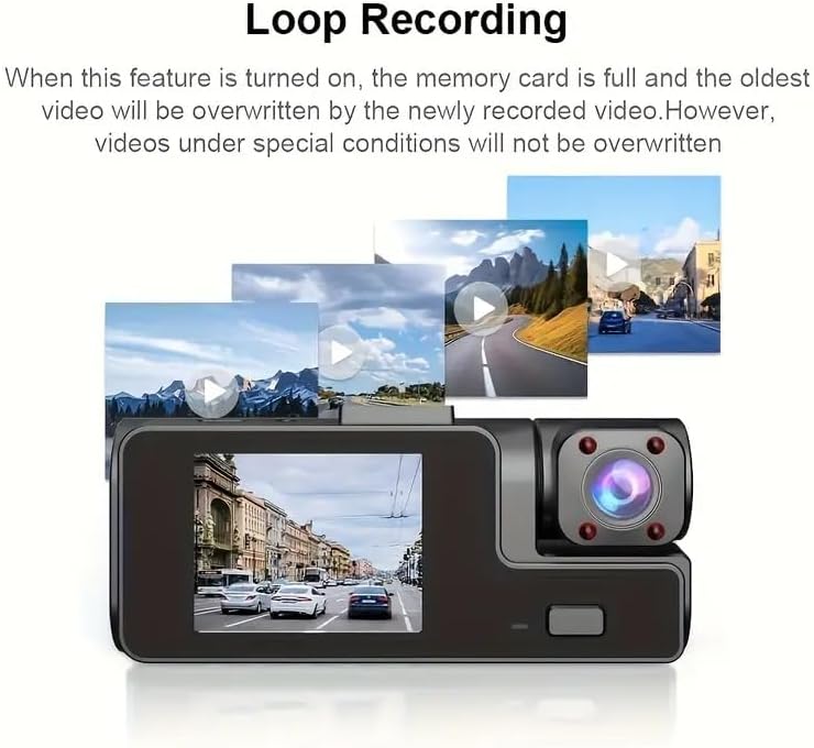 Black Box Super HD 1296P Car Dash Camera – G-Sensor, Parking Mode, Loop Recording