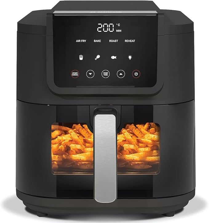 Nutricook Slim Air Fryer – 5 Presets + Clear Window