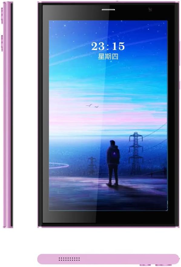 Manway 8-Inch IPS Screen Smart Tablet For Kids Micro SIM Android Tab with Bluetooth TWS Earphones and Zoom App Supported (Purple)