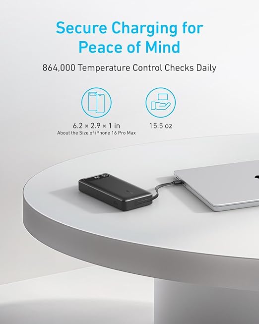 Anker Portable Charger 20K – High-Speed 87W for MacBook, iPhone & More