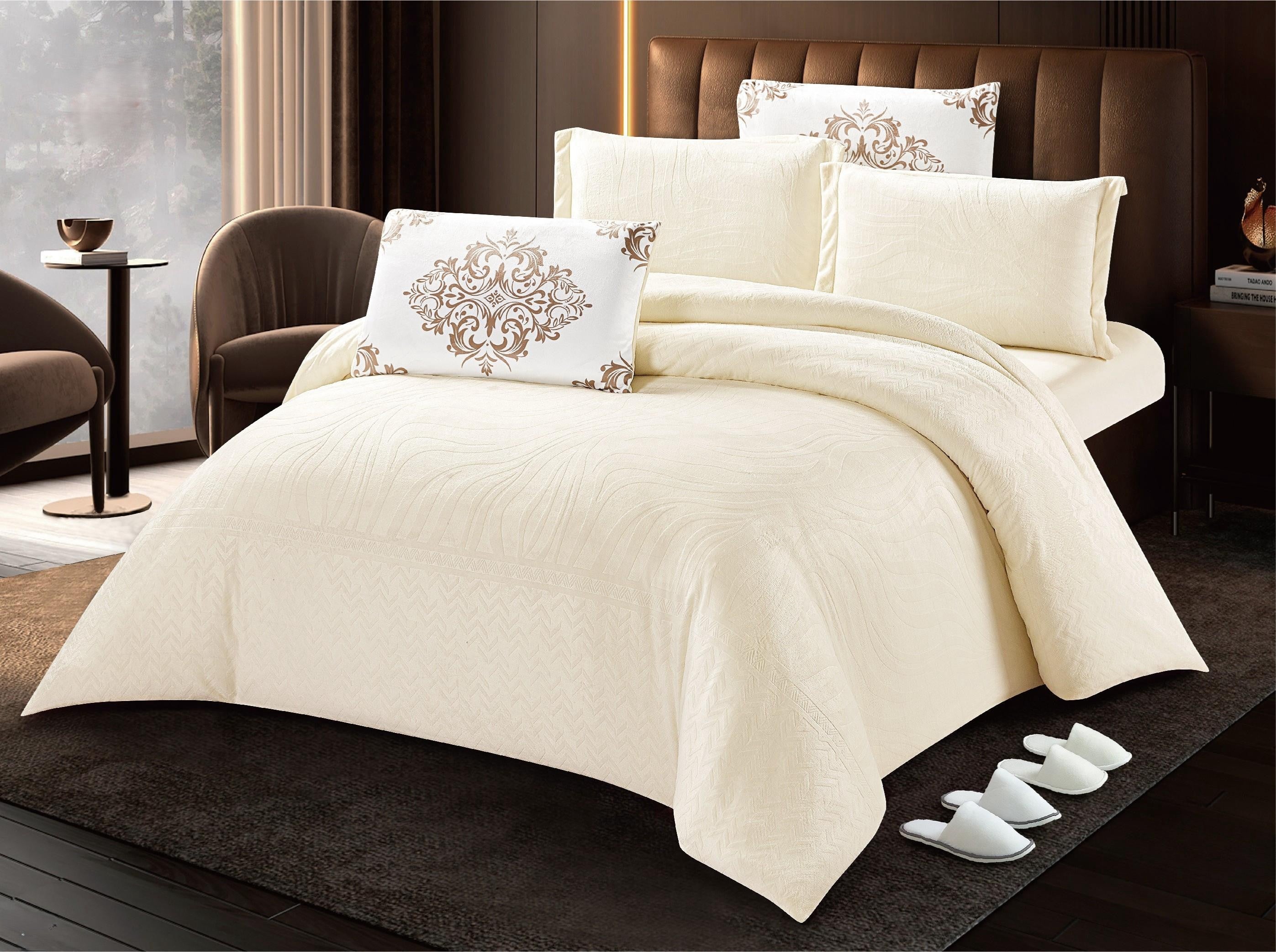 Royal Comfort 10-Piece Super King Bedding Set - Ivory