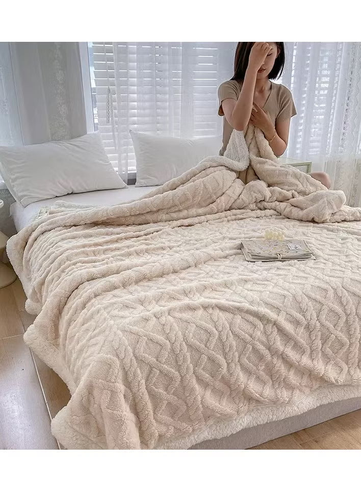 Double-Layer Ultra-Soft Blanket – Beige