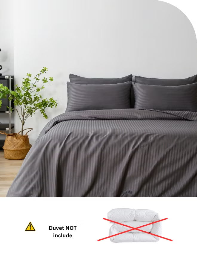 Premium King Size 6-Piece Bedding Set - Dark Grey