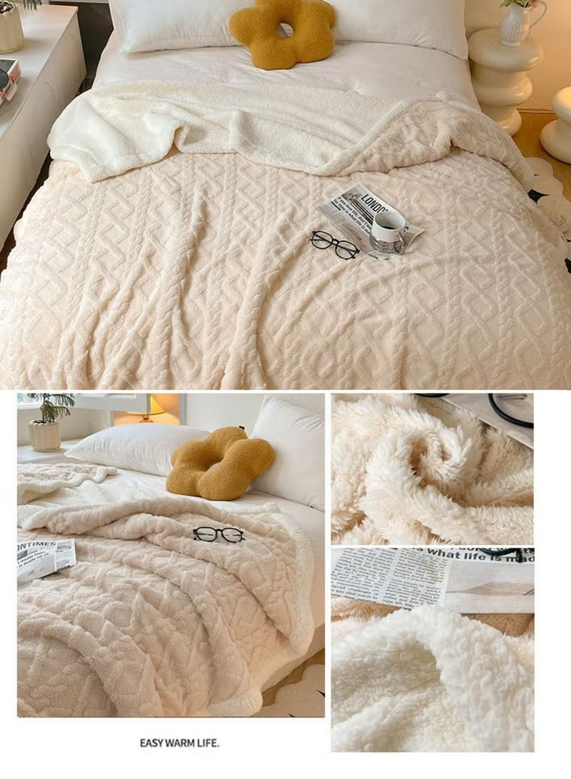 Double-Layer Ultra-Soft Blanket – Beige