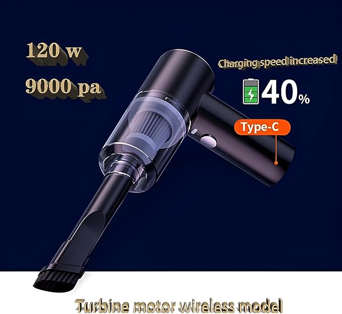 Premium Car Vacuum Cleaner – 3-in-1, 120W, 9000PA