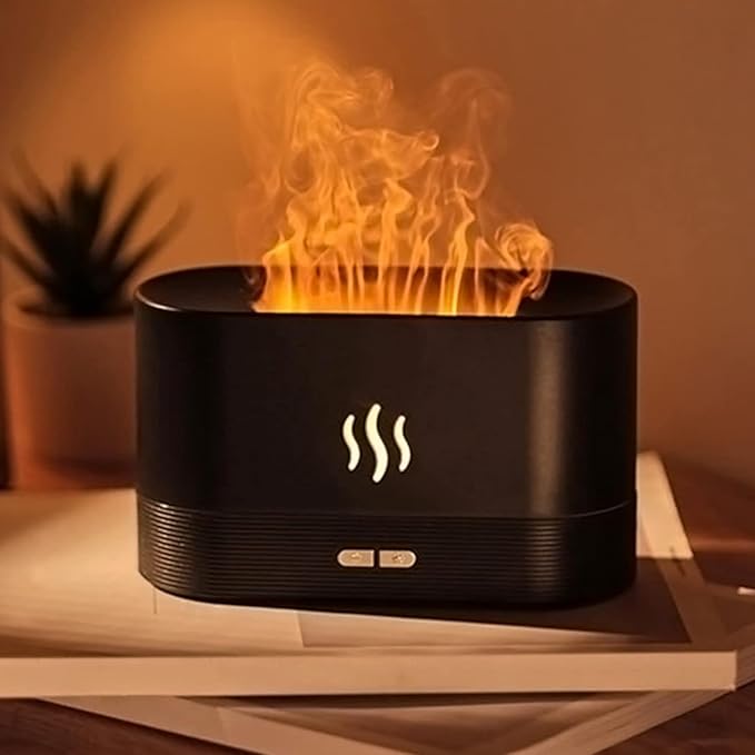 🔥 Flame Effect Aroma Diffuser – Relaxation Lamp; Style in One