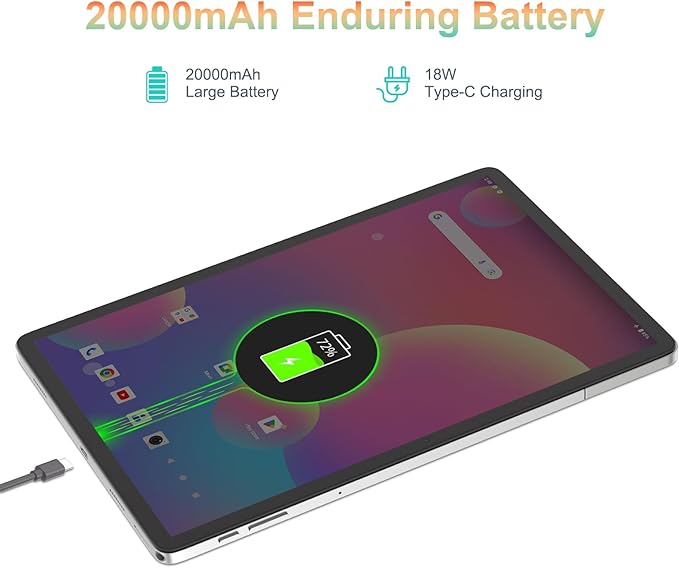 C idea CM 10000 Plus 10-Inch Android 14 Tablet – Dual 5G SIM, Octa-Core, 12GB RAM + 1TB Storage, 20000mAh Battery, Keyboard & Stylus (Gray)