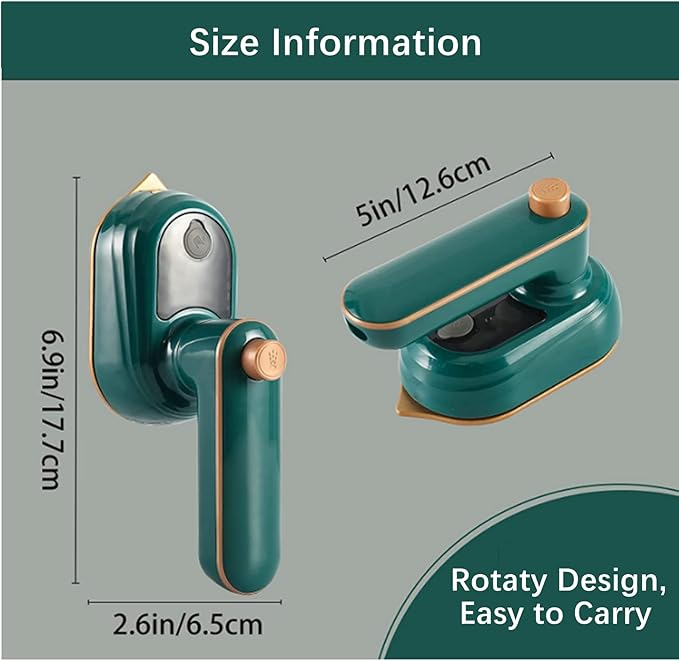 Mini Travel Iron — Portable Steamer for Clothes + Surprise Gift 🎁