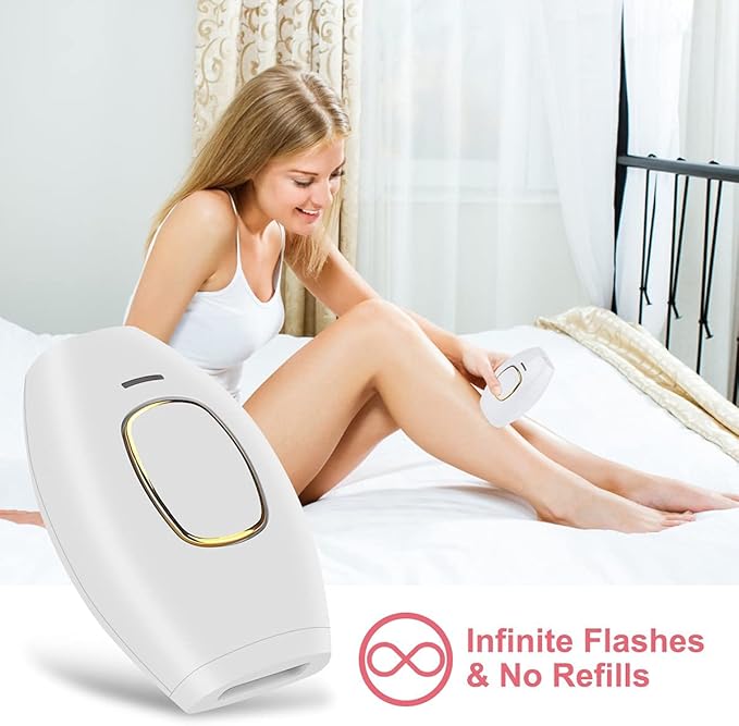 Home IPL Hair Removal Device - Professional Permanent Hair Reduction with 500,000 Flashes, Wireless & Lightweight