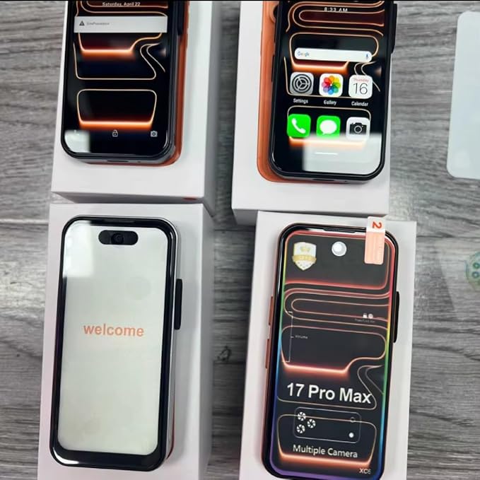 17 Pro Max Mini Smartphone – 4” AMOLED Display, 8GB RAM, 512GB Storage, Android 14, Dual SIM, Ultra-Compact 4G Pocket Phone