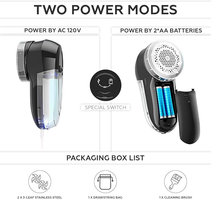 Electric Fabric Shaver – USB Rechargeable Lint Remover