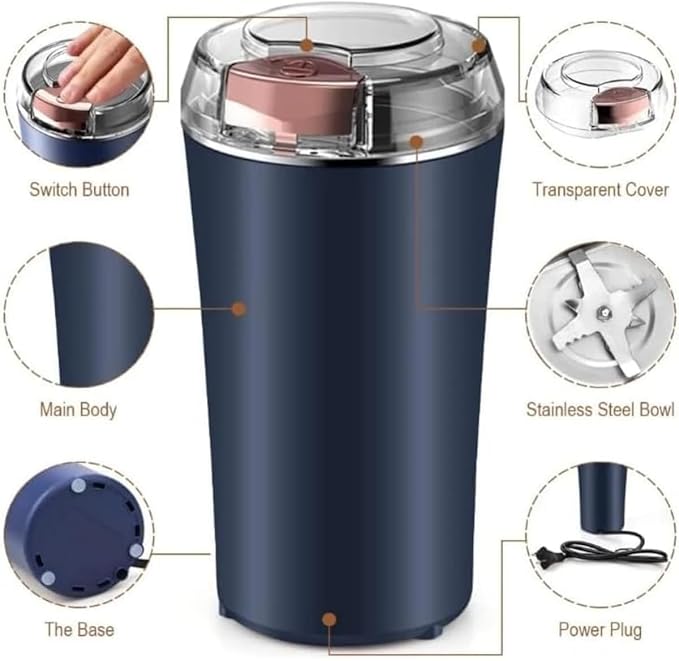 Electric Coffee Grinder 200W – Stainless Steel Blades