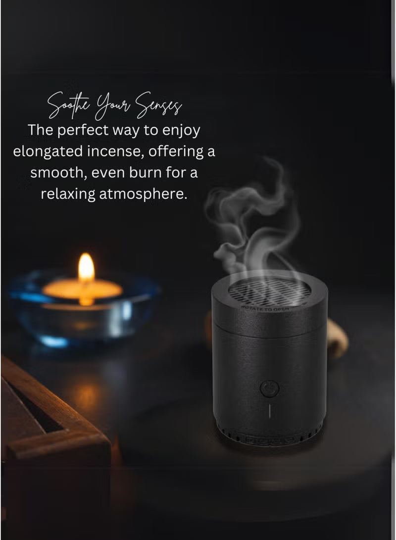 Electronic Rechargeable Bakhoor Burner | Portable USB Electric Incense Burner for Oud, Home, Car, Office | Long Battery Life, Muslim Gift