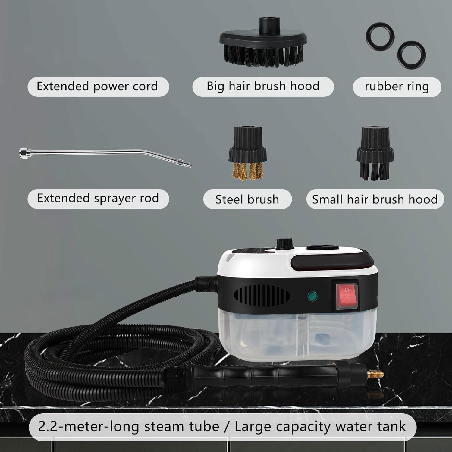 Steam Cleaner - Handheld High-Pressure Portable Cleaner – Multi-Surface Furniture & Home Detailing Tool