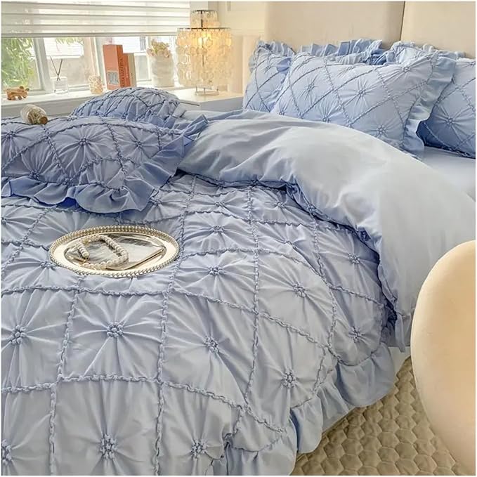 Luxury 6-Piece Bedding Set | 100% Premium Cotton – Sky Blue