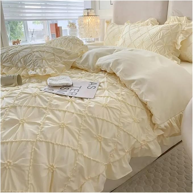 Luxury 6-Piece Bedding Set | 100% Premium Cotton - Golden Beige